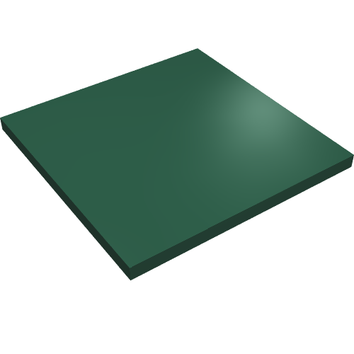Lego Tile 6 x 6 with Central Bottom Tube / Dark Green