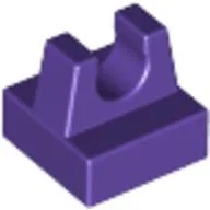 Tile Special 1 x 1 with Clip and Straight Tips / Dark Purple