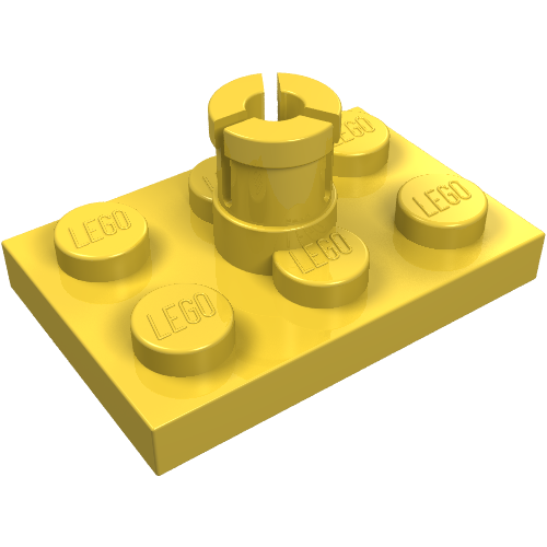 Lego Plate Special 2 x 3 with Helicopter Rotor Holder / Yellow