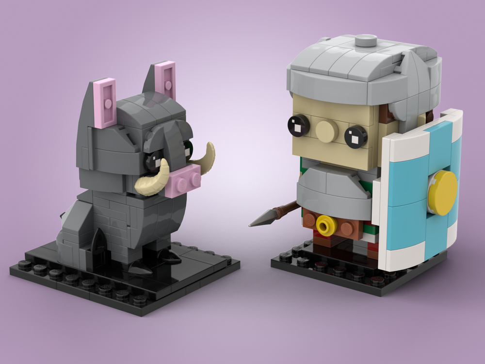 Lego Roman legionary and Wild boar (Asterix & Obelix)
