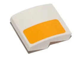 Slope, Curved 2 x 2 x 2/3 with Bright Light Orange Stripe Pattern Model Left Side (Sticker) - Set 75053