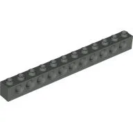 Technic Brick 1 x 12 [11 Pin Holes] / Dark Gray