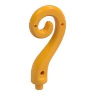 Lego Animal Body Part / Plant, Tail / Vine Curled with Bar / Bright Light Orange