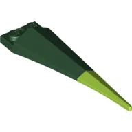 Plate Special 1 x 2 with Angular Extension and Flexible Lime Tip / Dark Green