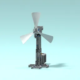 Simplest LEGO Technic Oscillating Fan