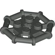 Plate Special 2 x 2 with Bar Frame Octagonal / Dark Gray