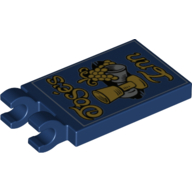 Lego Tile Special 2 x 3 with 2 Clips without Tab between Clips with 'José's Inn' print