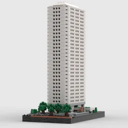 Jardine House at 1/650th scale