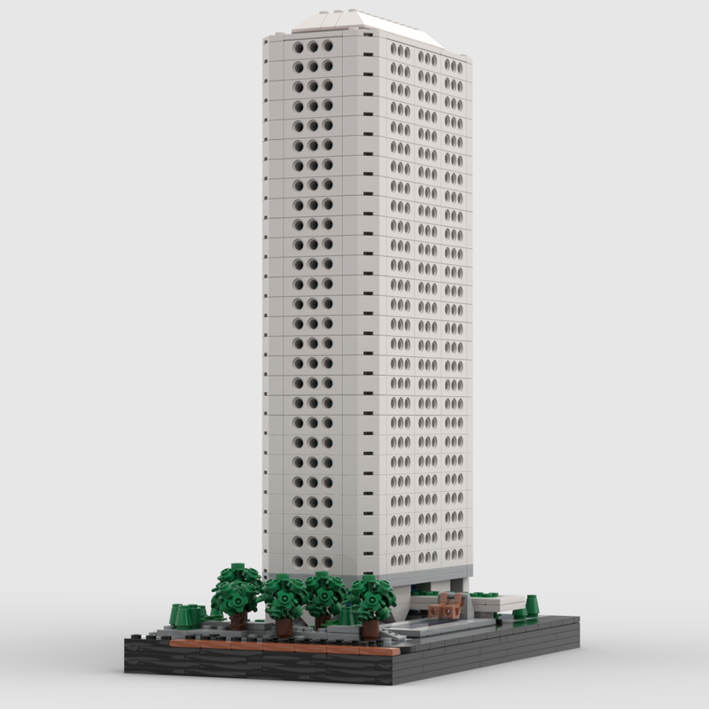 Lego Jardine House at 1/650th scale