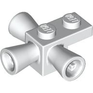 Lego Brick Special 1 x 1 with 3 Speakers / Loudspeakers / Space Positioning Rockets / White