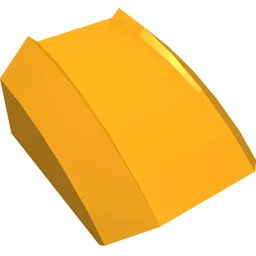 Brick Curved 2 x 2 with Lip, No Studs / Medium Orange