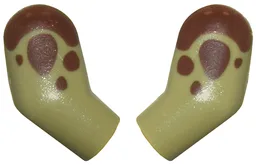 Arm, (Matching Left and Right) Pair with Reddish Brown Dinosaur Spots Pattern / Olive Green