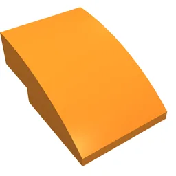 Brick Curved 3 x 2 No Studs / Orange