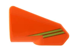 Technic, Panel Fairing # 7 Very Small Smooth Short, Side A with Lime Stripes Pattern (Sticker) - Set 42204