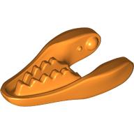 Lego Animal Body Part, Dinosaur, Raptor / Dilophosaurus Lower Jaw [Plain] / Orange