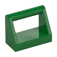 Tile Special 1 x 2 with Handle / Green