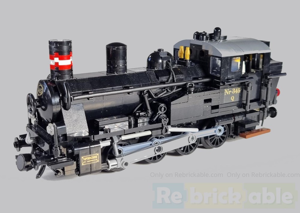 Lego DSB Litra Q 345. Danish steam locomotive.