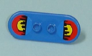 Lego Minifigure, Utensil Skateboard Deck with City Skyline Sunset Pattern (Stickers) - Set 7641