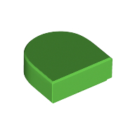 Lego Tile Round 1 x 1 Half Circle / Bright Green