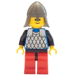 Knight (Scale Mail on Blue) - Black Arms, Red Legs