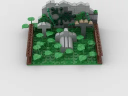 small overgrown graveyard