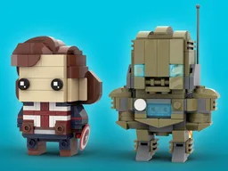 Captain Carter and Hydra Stomper Brickheadz LEGO MOC - Marvel Studios What If...?