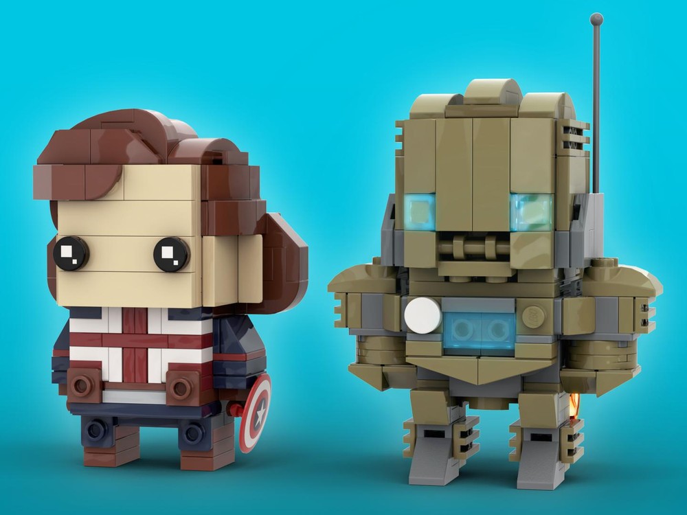 Lego Captain Carter and Hydra Stomper Brickheadz LEGO MOC - Marvel Studios What If...?