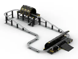 Blacktron Monorail Track and Station
