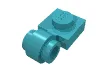 Plate Special 1 x 1 with Clip Light, Bar Hole [Thick Ring] / Medium Azure