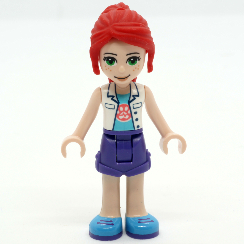 Lego Mia - White Veterinarian Jacket, Dark Purple Skirt