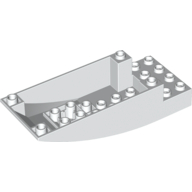 Lego Aircraft Fuselage Curved 10 x 4 x 2 / White