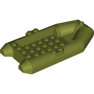 Lego Boat / Rubber Raft / Dinghy 6 x 12 / Olive Green