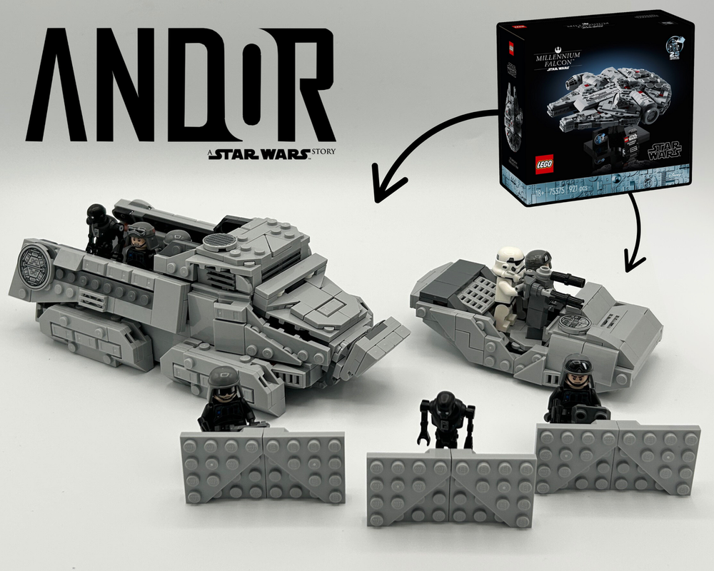 Lego Imperial Riot Tank & Armored Speeder & Barricades (75375 Alternate Model)