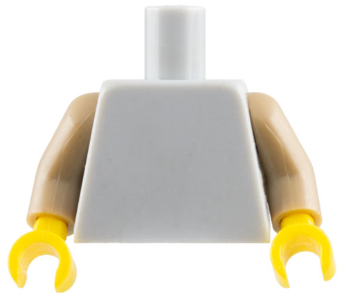 Lego Torso Plain / Dark Tan Arms / Yellow Hands