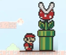 Mario and Piranha plant