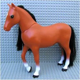 Scala, Animal, Horse with White Diamond and Black Mane Print / Black