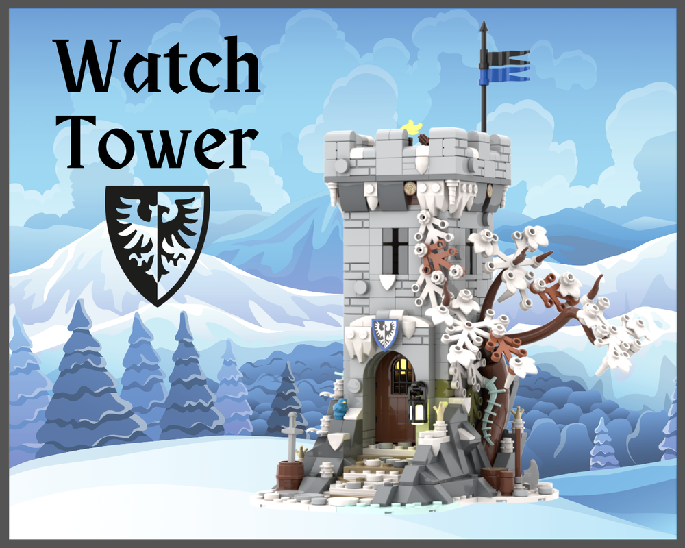 Lego Winter Themed Watch Tower
