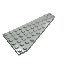 Wedge, Plate 7 x 12 Wing Left / Light Gray