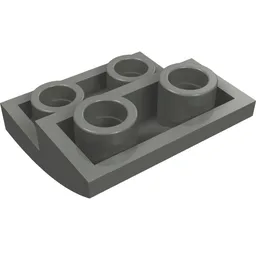 Brick Curved Inverted 2 x 2 x 2/3 / Dark Bluish Gray