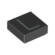 Tile 1 x 1 with letter Capital L Print