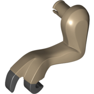 Lego Animal Body Part, Dinosaur, Tyrannosaurus Rex Arm / Leg, Left, Small, Black Claws Print / Dark Tan