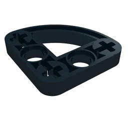 Technic Beam 3 x 3 L-Shape with Quarter Ellipse Thin / Black