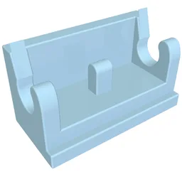 Hinge Brick 1 x 2 Base / Bright Light Blue