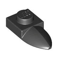 Plate Special 1 x 1 with Tooth / Black