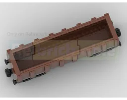 Aggregate Stone Train Wagon - 6 Studs Wide