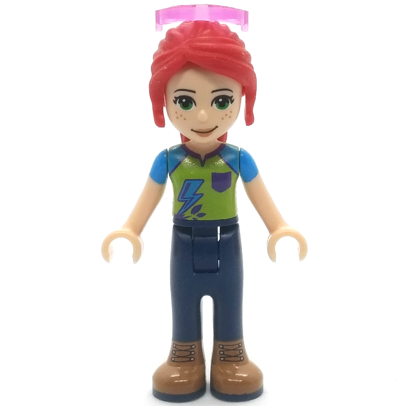 Lego Mia - Lime/Azure Top, Dark Blue Trousers, Glasses