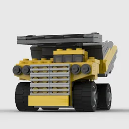 Yellow Mining Dump Truck