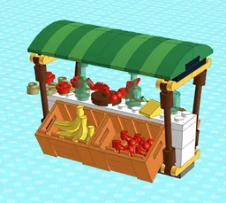 Market Stand Fruits Obst