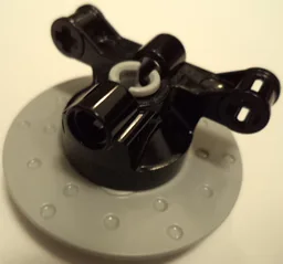 Technic, Steering Axle with 2 Pin Holes and 2 Arms with Axle Holes with Slots with Light Bluish Gray Brake Rotor 3 Pin Holes Round (23801 / 35189)