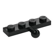 Plate Special 1 x 4 with Towball / Black
